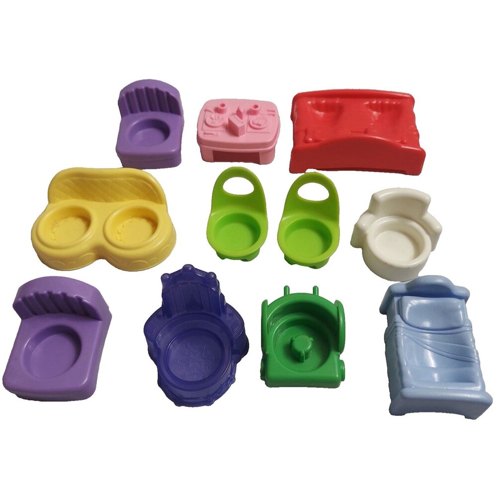 Fisher Price Little People Furniture Mixed Lot of 11 Chair Princess Bed Table